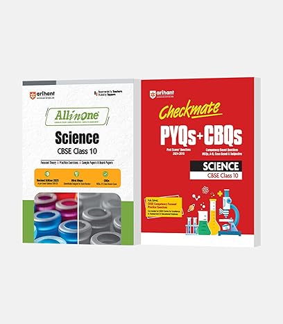 All in one and Checkmate CBQ Science class 10th| Past Exams Questions & Competency Based Questions book for Class 10th